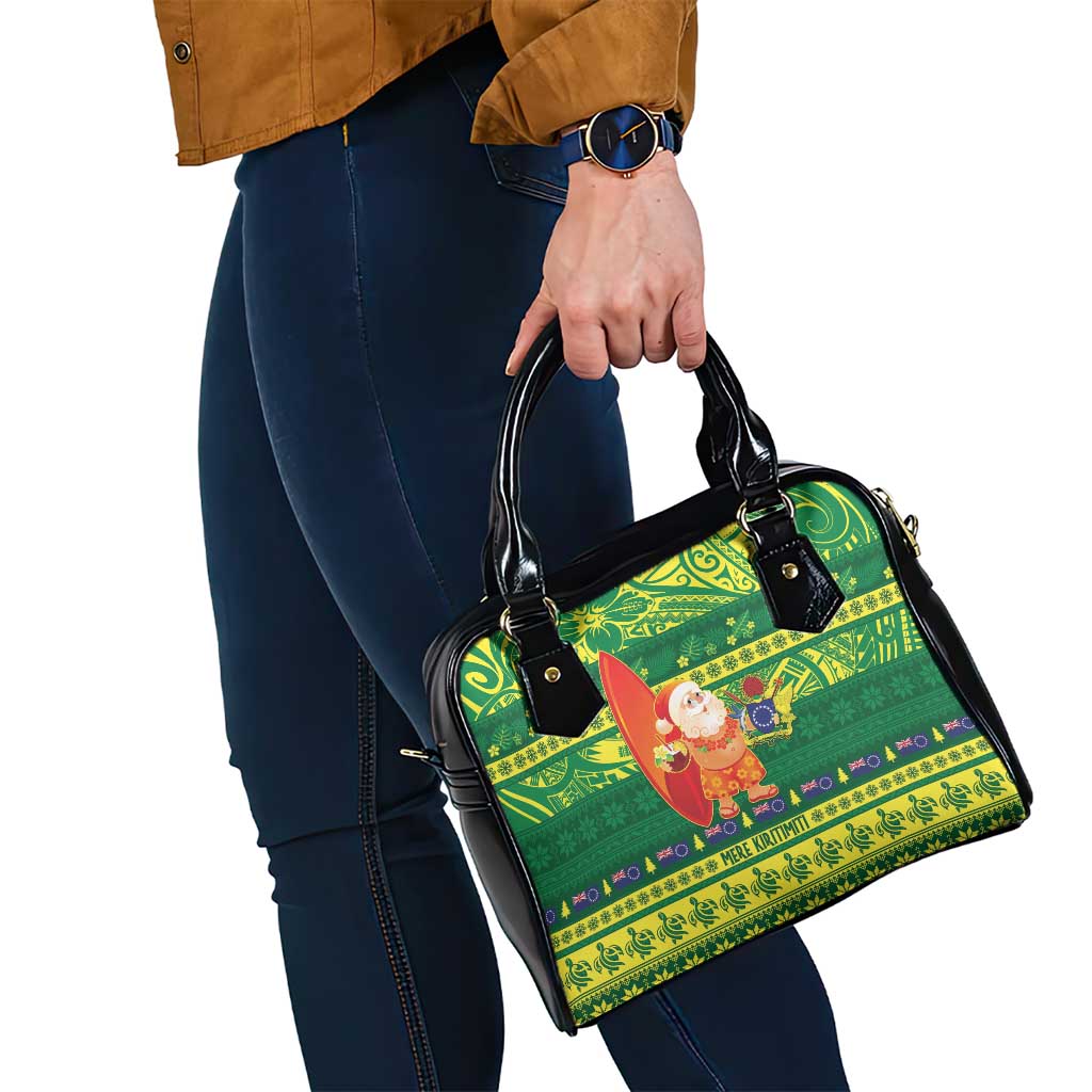 Cook Islands Christmas Shoulder Handbag Surfing Santa Mere Kiritimiti LT14 - Polynesian Pride