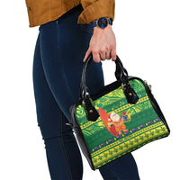 Cook Islands Christmas Shoulder Handbag Surfing Santa Mere Kiritimiti LT14 - Polynesian Pride