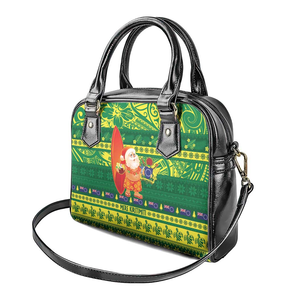 Cook Islands Christmas Shoulder Handbag Surfing Santa Mere Kiritimiti LT14 - Polynesian Pride