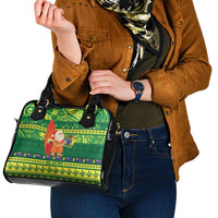 Cook Islands Christmas Shoulder Handbag Surfing Santa Mere Kiritimiti LT14 - Polynesian Pride
