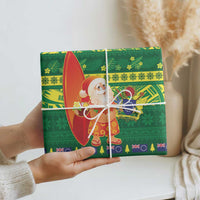 Cook Islands Christmas Wrapping Paper Surfing Santa Mere Kiritimiti LT14 - Polynesian Pride