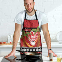 French Polynesia Christmas Apron Tiare Chilling Santa Oaoa I teie Noera - Polynesian Pride