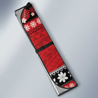 French Polynesia Christmas Auto Sun Shade Tiare Chilling Santa Oaoa I teie Noera - Polynesian Pride