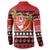 French Polynesia Christmas Button Sweatshirt Tiare Chilling Santa Oaoa I teie Noera - Polynesian Pride