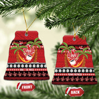 French Polynesia Christmas Ceramic Ornament Tiare Chilling Santa Oaoa I teie Noera - Polynesian Pride