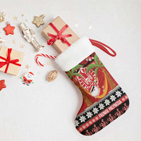 French Polynesia Christmas Stocking Tiare Chilling Santa Oaoa I teie Noera LT14 - Polynesian Pride