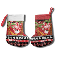 French Polynesia Christmas Stocking Tiare Chilling Santa Oaoa I teie Noera LT14 - Polynesian Pride