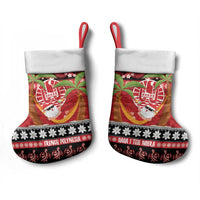 French Polynesia Christmas Stocking Tiare Chilling Santa Oaoa I teie Noera LT14 - Polynesian Pride