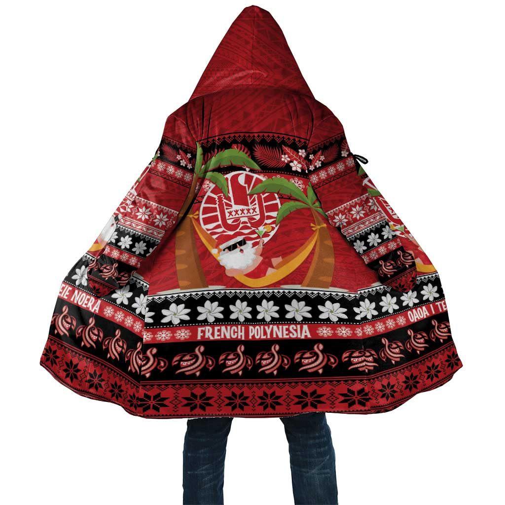 French Polynesia Christmas Cloak Tiare Chilling Santa Oaoa I teie Noera - Polynesian Pride