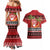 French Polynesia Christmas Couples Matching Mermaid Dress and Hawaiian Shirt Tiare Chilling Santa Oaoa I teie Noera - Polynesian Pride