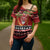 French Polynesia Christmas Cross Shoulder Shirt Tiare Chilling Santa Oaoa I teie Noera - Polynesian Pride