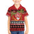 French Polynesia Christmas Family Matching Off The Shoulder Long Sleeve Dress and Hawaiian Shirt Tiare Chilling Santa Oaoa I teie Noera - Polynesian Pride