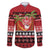 French Polynesia Christmas Family Matching Short Sleeve Bodycon Dress and Hawaiian Shirt Tiare Chilling Santa Oaoa I teie Noera - Polynesian Pride
