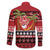 French Polynesia Christmas Family Matching Short Sleeve Bodycon Dress and Hawaiian Shirt Tiare Chilling Santa Oaoa I teie Noera - Polynesian Pride