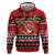 French Polynesia Christmas Hoodie Tiare Chilling Santa Oaoa I teie Noera - Polynesian Pride