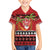 French Polynesia Christmas Kid Hawaiian Shirt Tiare Chilling Santa Oaoa I teie Noera - Polynesian Pride