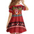 French Polynesia Christmas Kid Short Sleeve Dress Tiare Chilling Santa Oaoa I teie Noera - Polynesian Pride