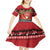 French Polynesia Christmas Kid Short Sleeve Dress Tiare Chilling Santa Oaoa I teie Noera - Polynesian Pride