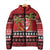 French Polynesia Christmas Padded Jacket Tiare Chilling Santa Oaoa I teie Noera - Polynesian Pride