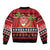 French Polynesia Christmas Sleeve Zip Bomber Jacket Tiare Chilling Santa Oaoa I teie Noera - Polynesian Pride