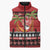 French Polynesia Christmas Sleeveless Puffer Jacket Tiare Chilling Santa Oaoa I teie Noera - Polynesian Pride