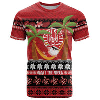 French Polynesia Christmas T Shirt Tiare Chilling Santa Oaoa I teie Noera - Polynesian Pride