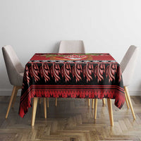 French Polynesia Christmas Tablecloth Tiare Chilling Santa Oaoa I teie Noera LT14 - Polynesian Pride