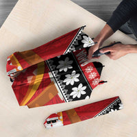 French Polynesia Christmas Umbrella Tiare Chilling Santa Oaoa I teie Noera - Polynesian Pride