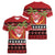 French Polynesia Christmas Women V-Neck T-Shirt Tiare Chilling Santa Oaoa I teie Noera - Polynesian Pride
