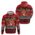 French Polynesia Christmas Zip Hoodie Tiare Chilling Santa Oaoa I teie Noera - Polynesian Pride