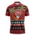 French Polynesia Christmas Zipper Polo Shirt Tiare Chilling Santa Oaoa I teie Noera - Polynesian Pride