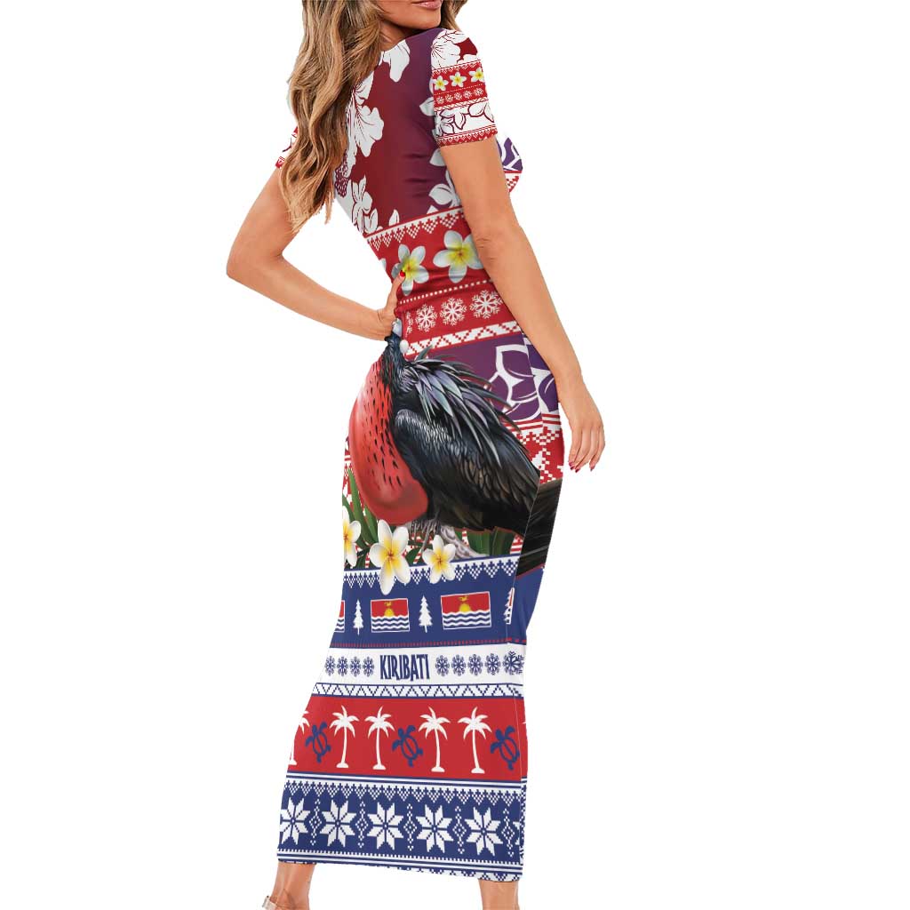 Kiribati Christmas Family Matching Short Sleeve Bodycon Dress and Hawaiian Shirt Frigatebird Santa Tekeraoi n te Kiritimati - Polynesian Pride