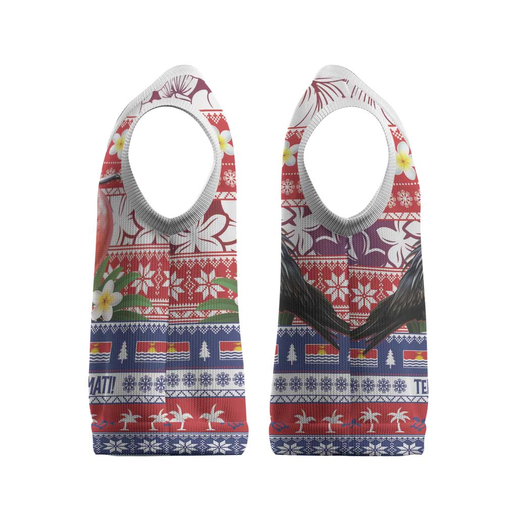 Kiribati Christmas Knitted V-Neck Vest Frigatebird Santa Tekeraoi n te Kiritimati LT14 - Polynesian Pride