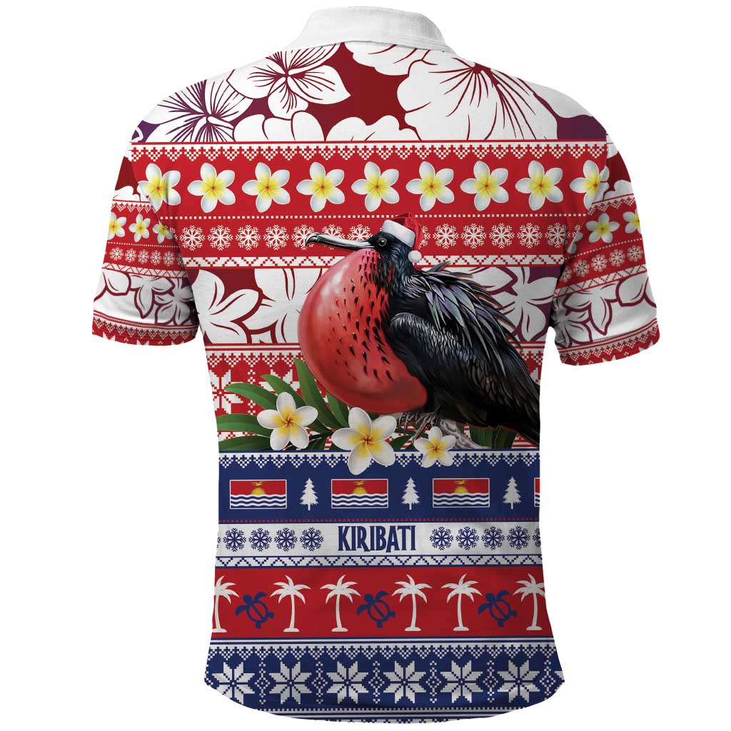 Kiribati Christmas Polo Shirt Frigatebird Santa Tekeraoi n te Kiritimati LT14 - Polynesian Pride