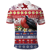 Kiribati Christmas Polo Shirt Frigatebird Santa Tekeraoi n te Kiritimati LT14 - Polynesian Pride