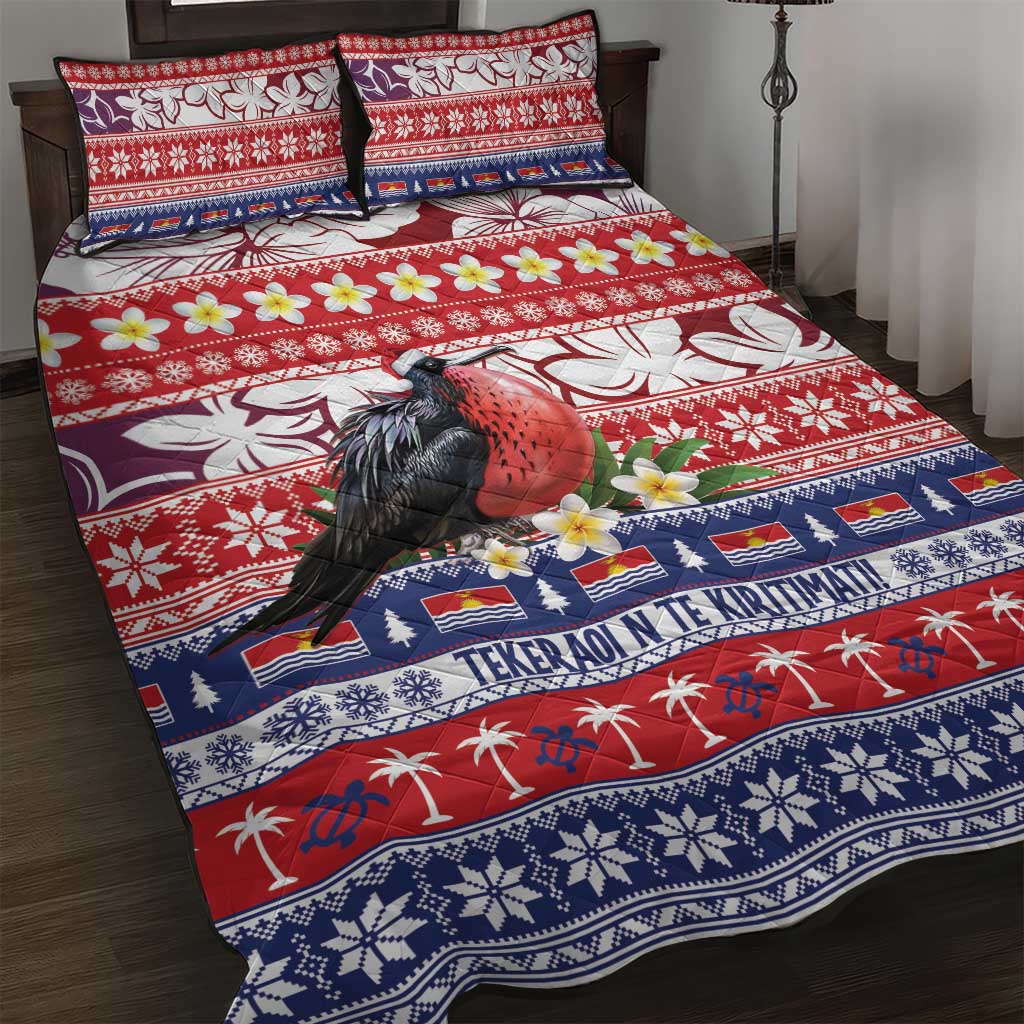 Kiribati Christmas Quilt Bed Set Frigatebird Santa Tekeraoi n te Kiritimati - Polynesian Pride
