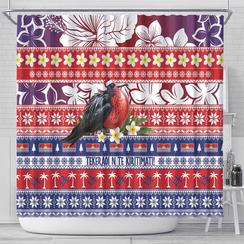 Kiribati Christmas Shower Curtain Frigatebird Santa Tekeraoi n te Kiritimati LT14 - Polynesian Pride