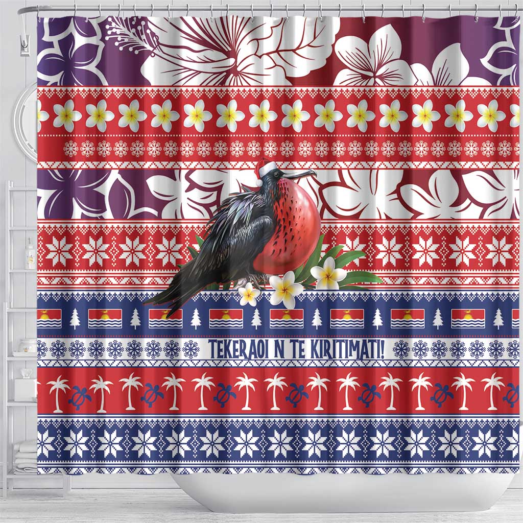 Kiribati Christmas Shower Curtain Frigatebird Santa Tekeraoi n te Kiritimati LT14 - Polynesian Pride