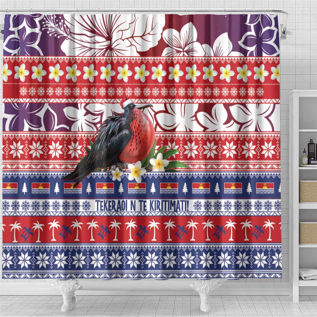 Kiribati Christmas Shower Curtain Frigatebird Santa Tekeraoi n te Kiritimati LT14 - Polynesian Pride