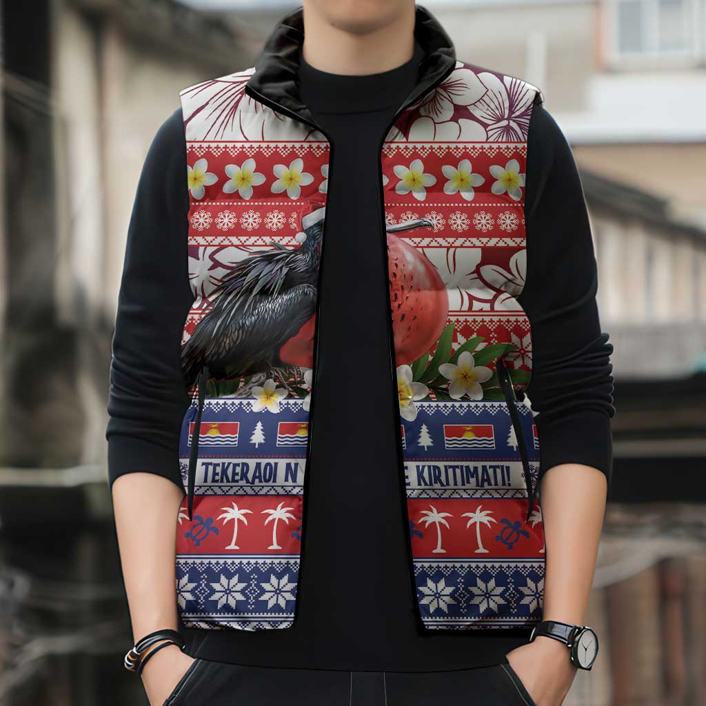 Kiribati Christmas Sleeveless Puffer Jacket Frigatebird Santa Tekeraoi n te Kiritimati - Polynesian Pride
