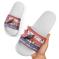 Kiribati Christmas Slide Sandals Frigatebird Santa Tekeraoi n te Kiritimati - Polynesian Pride
