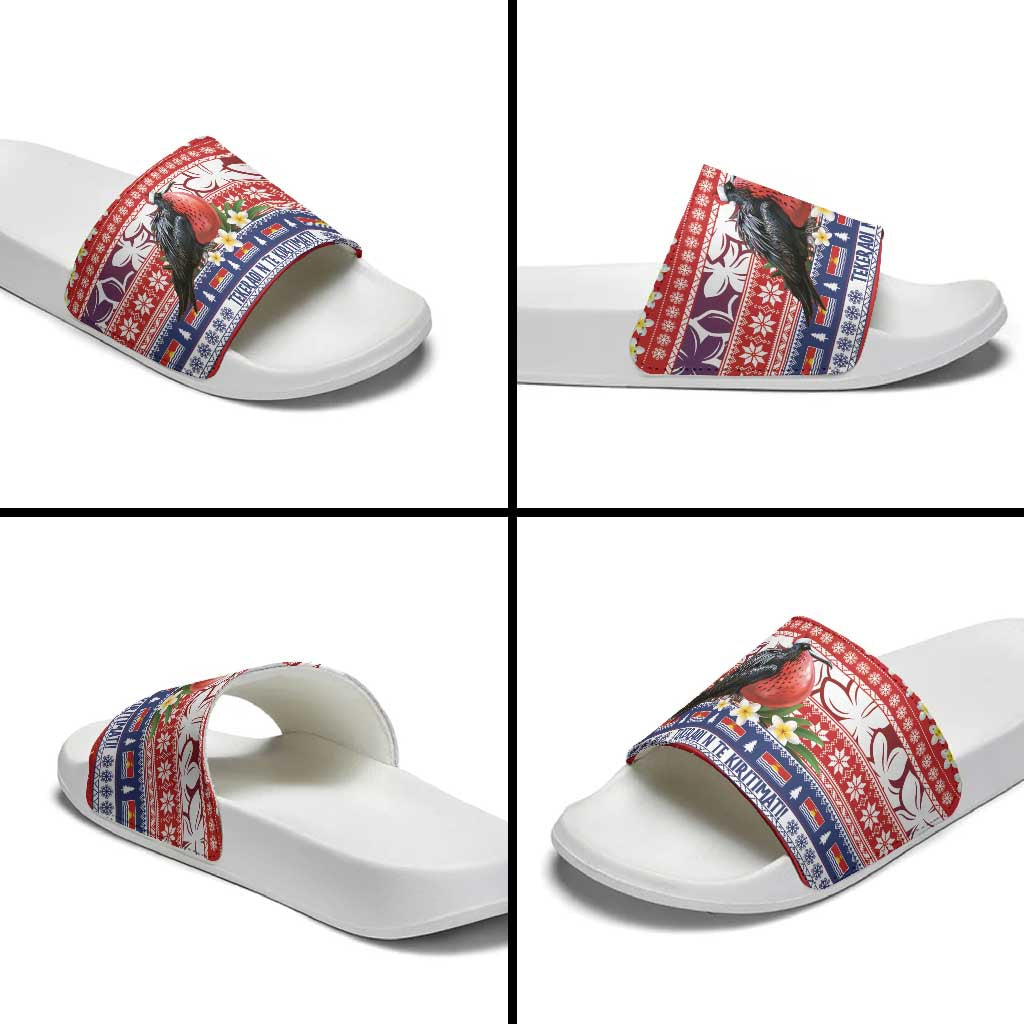 Kiribati Christmas Slide Sandals Frigatebird Santa Tekeraoi n te Kiritimati - Polynesian Pride
