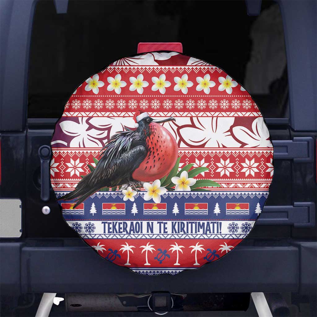 Kiribati Christmas Spare Tire Cover Frigatebird Santa Tekeraoi n te Kiritimati LT14 No hole Red - Polynesian Pride