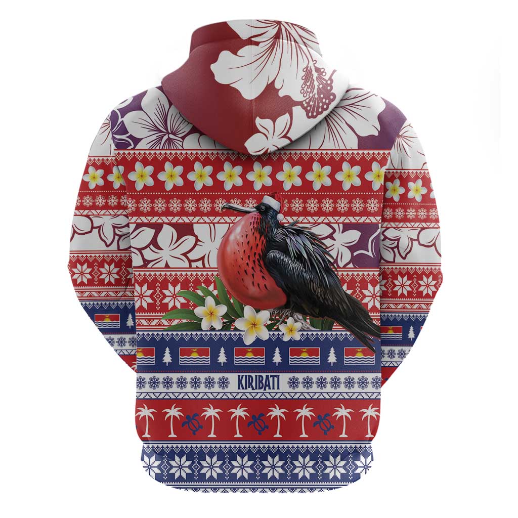Kiribati Christmas Zip Hoodie Frigatebird Santa Tekeraoi n te Kiritimati LT14 - Polynesian Pride