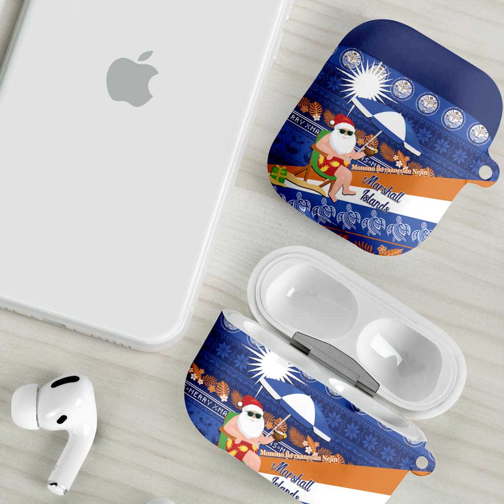 Marshall Islands Christmas AirPods Case Beachy Santa Monono ilo raaneoan Nejin - Polynesian Pride