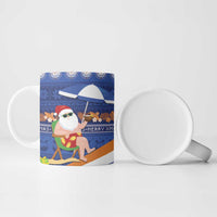 Marshall Islands Christmas Ceramic Mug Beachy Santa Monono ilo raaneoan Nejin - Polynesian Pride