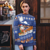 Marshall Islands Christmas Ugly Christmas Sweater Beachy Santa Monono ilo raaneoan Nejin - Polynesian Pride
