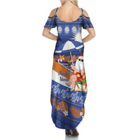 Marshall Islands Christmas Summer Maxi Dress Beachy Santa Monono ilo raaneoan Nejin LT14 - Polynesian Pride