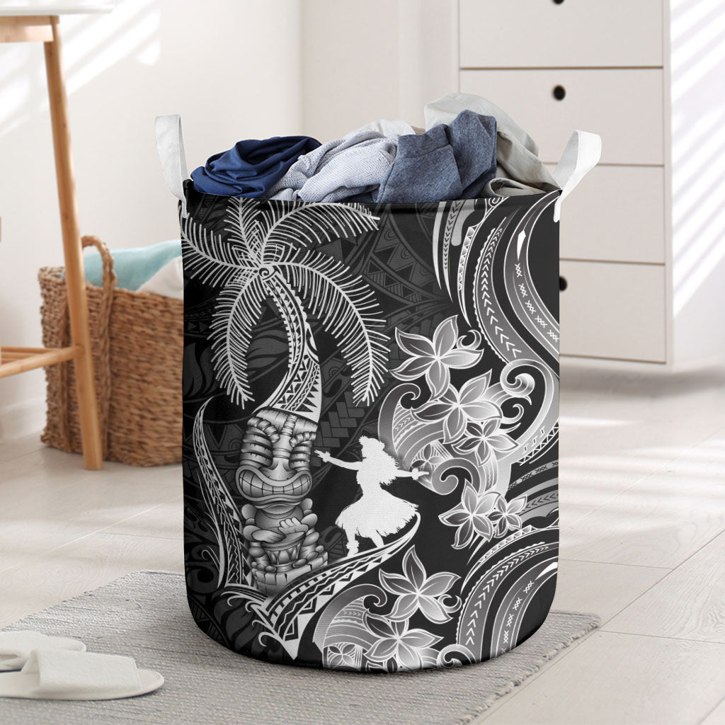 Hawaii Tribal Tiki Drum Hula Girl Laundry Basket