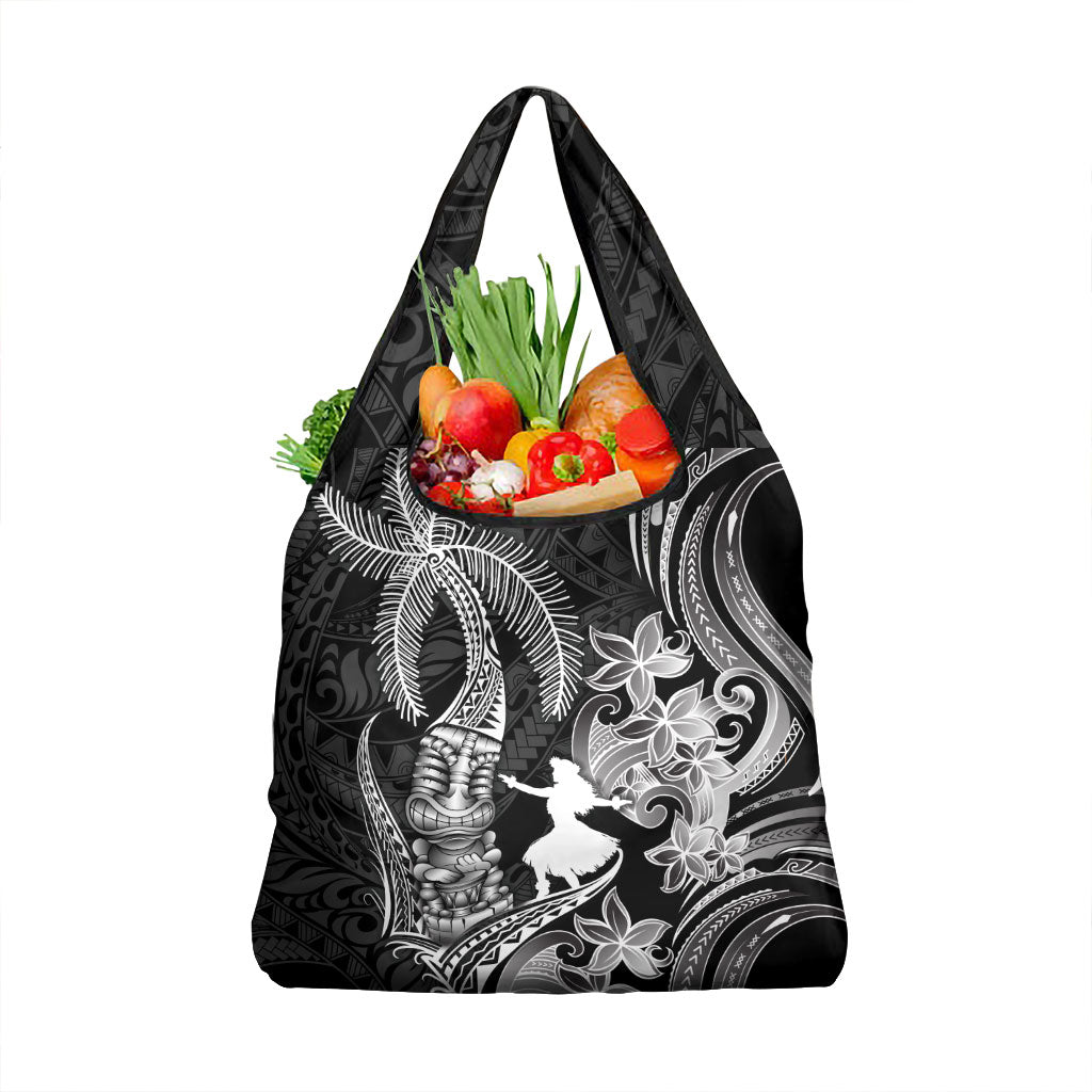 Hawaii Tribal Tiki Drum Hula Girl Grocery Bag